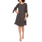 Robbie Bee 3/4 Sleeve Plaid Shift Dress