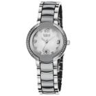 Burgi Womens Silver Tone Strap Watch-b-072sl