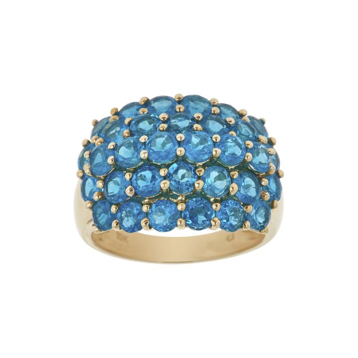 Limited Quantities Genuine Neon Apatite 10k Yellow Gold Ring