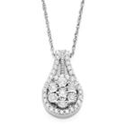 Diamond Blossom 1/3 Ct. T.w. Diamond Cluster Orbit Pendant Necklace