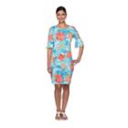 Lark Lane Must Haves Iii Elbow Sleeve Floral Shift Dress