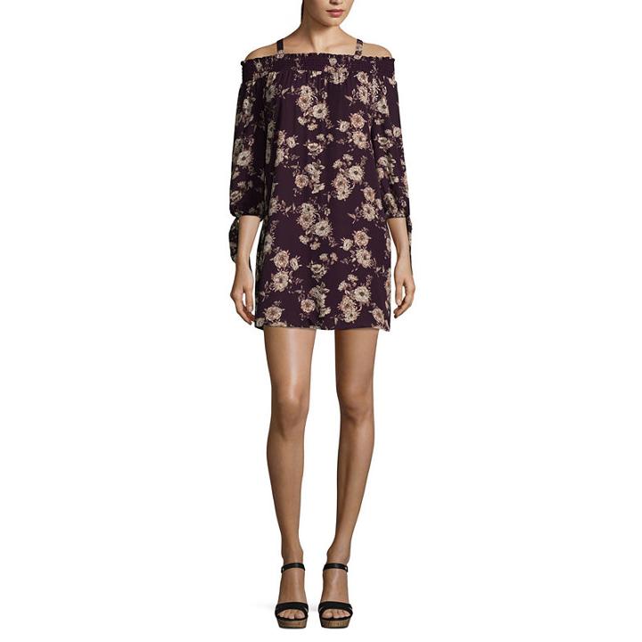 As U Wish 3/4 Sleeve A-line Dress-juniors