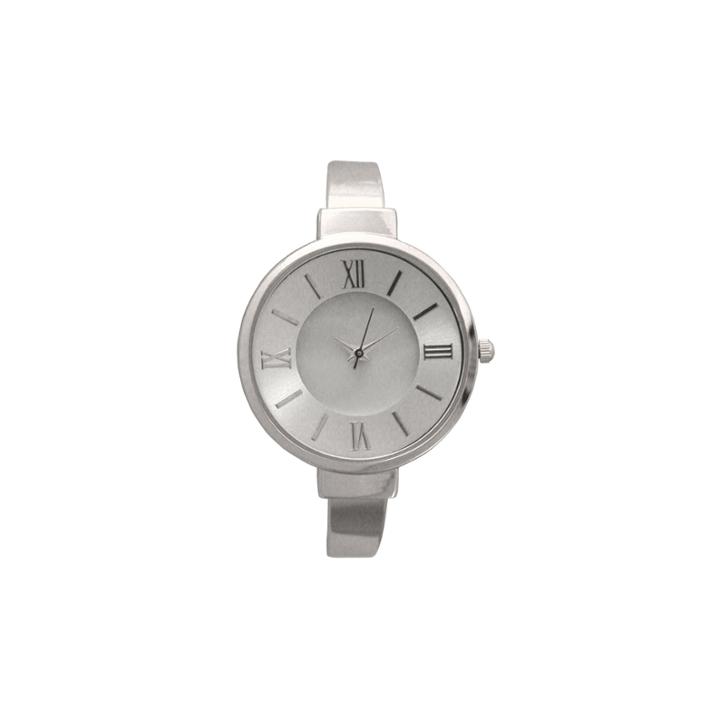 Olivia Pratt Womens Silver Tone Strap Watch-h10029silver