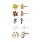 Mixit 5-pair Flower Stud Earring Set