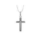 Sterling Silver Rhodium Oxidized Antique Circle Of Life Cross 18 Pendant Necklace
