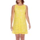 Tiana B. Sleeveless Sunflower Lace A-line Dress - Petite