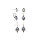 Arizona 3-pr. Silver-tone Earring Set
