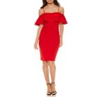 Bisou Bisou Short Sleeve Partially Lined Sheath Dress