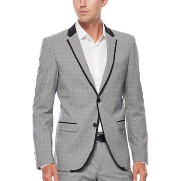 Wd. Ny Gray Plaid Suit Jacket - Slim Fit