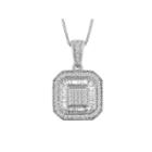 Womens 1/3 Ct. T.w. White Diamond Sterling Silver Pendant Necklace