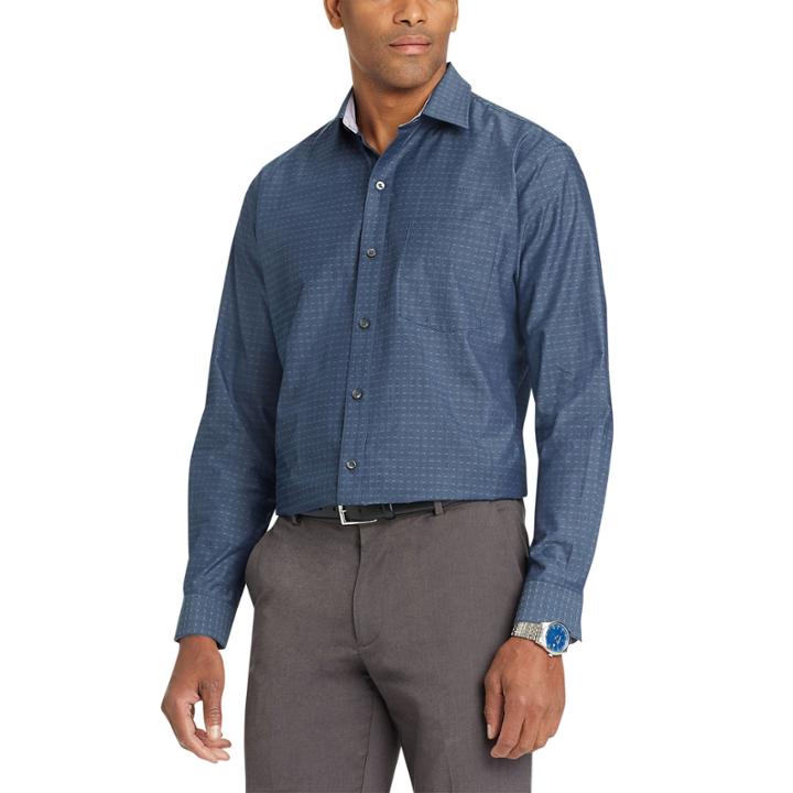Van Heusen Long Sleeve Diamond Button-front Shirt