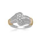 1/2 Ct. T.w. Diamond Two-tone Cluster Ring