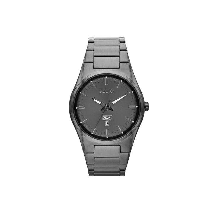 Relic Sheldon Mens Stainless Steel & Gunmetal Ip Watch Zr12124