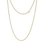 Made In Italy 24k Gold Over Silver Sterling Silver Solid Rope 24 Inch Chain Necklace