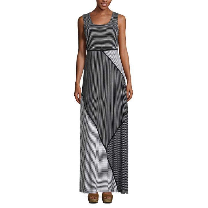 Spense Sleeveless Stripe Shift Dress
