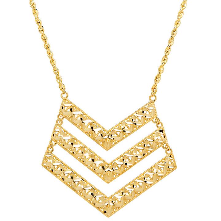 Limited Quantities! Womens 14k Gold Chevron Necklaces