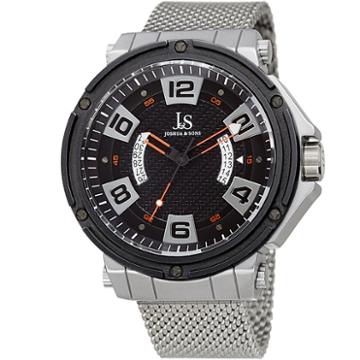Joshua & Sons Mens Silver Tone Strap Watch-j-132rd