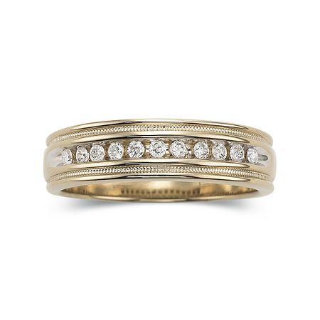 Men's 1/2 Ct. T.w. Diamond Ring In 14k Gold Over Sterling