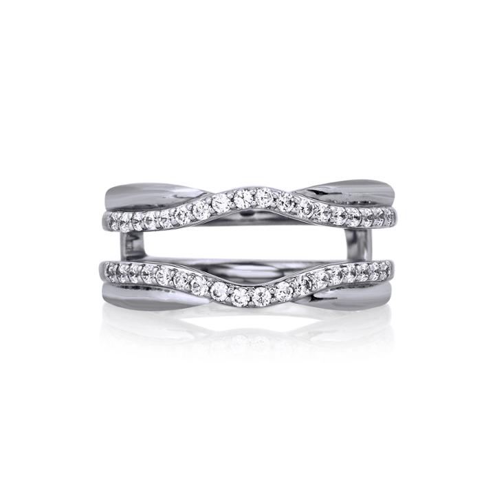 3/8 Ct. T.w. Diamond 14k White Gold Ring Wrap