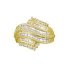 1/2 Ct. T.w. Diamond 14k Gold Over Sterling Silver Swirl Ring