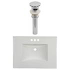 30.75-in. W 3h4-in. Ceramic Top Set In White Color- Overflow Drain Incl.