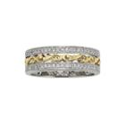 1/4 Ct. T.w. Diamond Scroll 14k Two-tone Gold Wedding Band