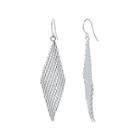 Silver-plated Mesh Kite Earrings