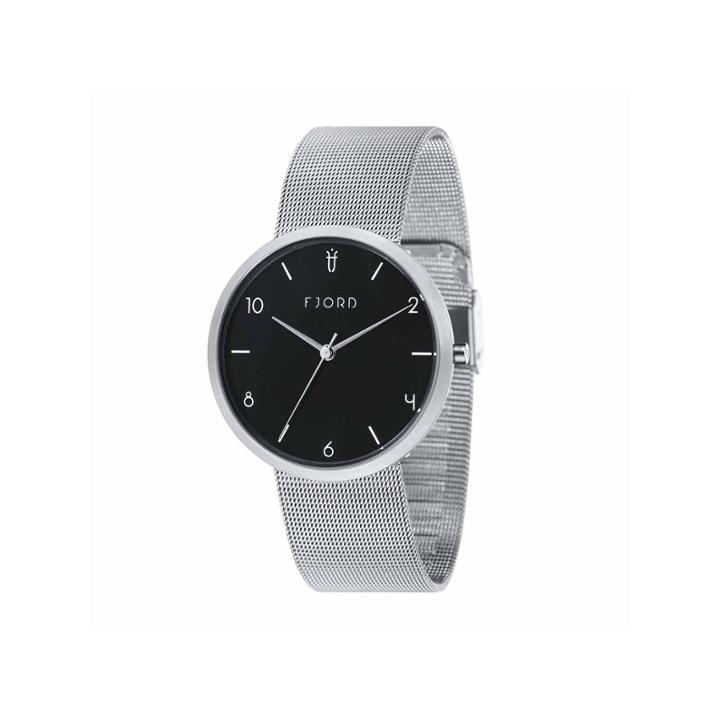 Fjord Mesh Band Mens Silver Tone Expansion Watch-fj-3027-11