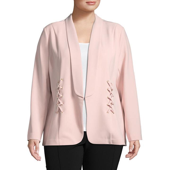 Bold Elements Lace Up Blazer - Plus