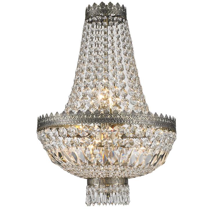 Metropolitan Collection 6 Light Mini Antique Bronze Finish And Clear Crystal Chandelier