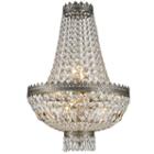 Metropolitan Collection 6 Light Mini Antique Bronze Finish And Clear Crystal Chandelier