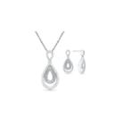 Womens 2-pc. White Diamond Sterling Silver Jewelry Set