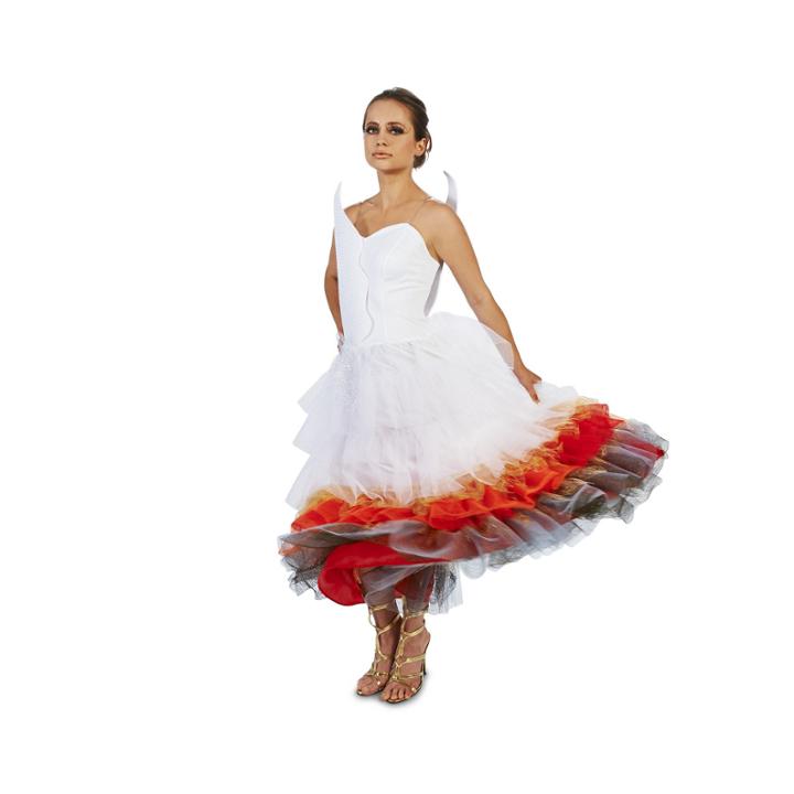 Flaming Winged Wedding Dress Adult Costume