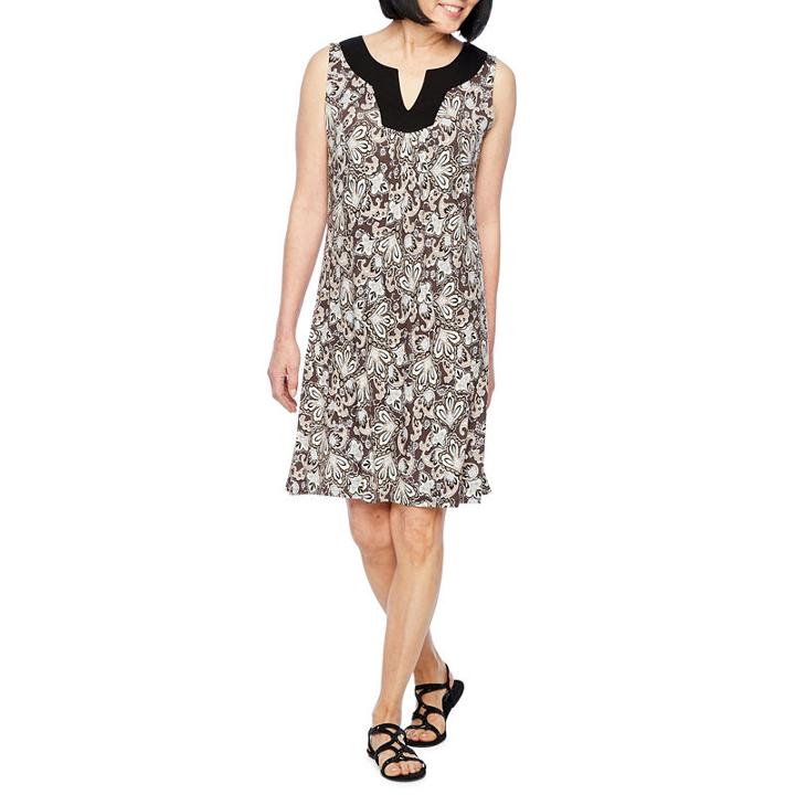 St. John's Bay Sleeveless Paisley Shift Dress