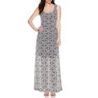 Rn Studio By Ronni Nicole Sleeveless Medallion-print Burnout Maxi Dress