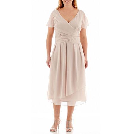 Le Bos Pleat-front Glitter Dress - Plus