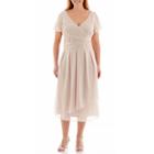Le Bos Pleat-front Glitter Dress - Plus