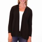 Nina Leonard Long Sleeve Godet Back Cardigan
