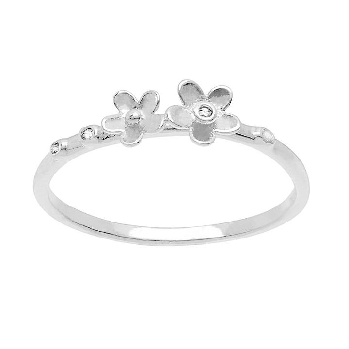Itsy Bitsy Womens Clear Delicate Ring