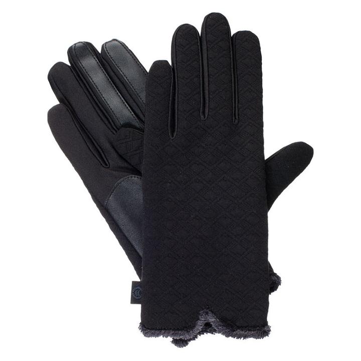 Isotoner Qulited Textured Glove W/ With Smartouch Technology