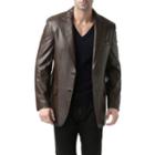 Bgsd Men's Grant Two-button New Zealand Lambskin Leather Blazer - Big And Tall