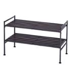 Seville Classics 2-tier Resin Slat Utility Shoe Rack