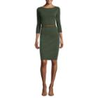 Sharagano 3/4 Sleeve Sheath Dress