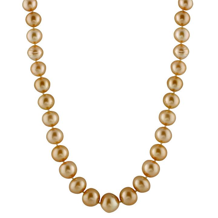Splendid Pearls Womens Pearl 14k Gold Strand Necklace