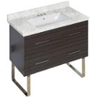 36-in. W Floor Mount Dawn Grey Vanity Set For 3h4-in. Drilling Bianca Carara Top White Um Sink