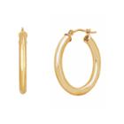 14k Gold 24mm Hoop Earrings