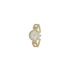 Olivia Pratt Rhinestone Womens Silver Tone Strap Watch-h10042gold