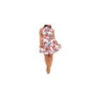 Fashion To Figure Amber Mock-neck Floral Flare Dress - Plus