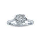 Womens 1/6 Ct. T.w. Genuine Multi-shape White Diamond 10k Gold Promise Ring