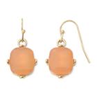 Liz Claiborne Cushion Peach/gold Drop Earrings
